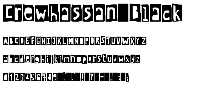 CrewHassan Black font
